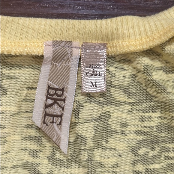 Yellow Long Sleeve Women's burnout Top - Picture 3 of 3